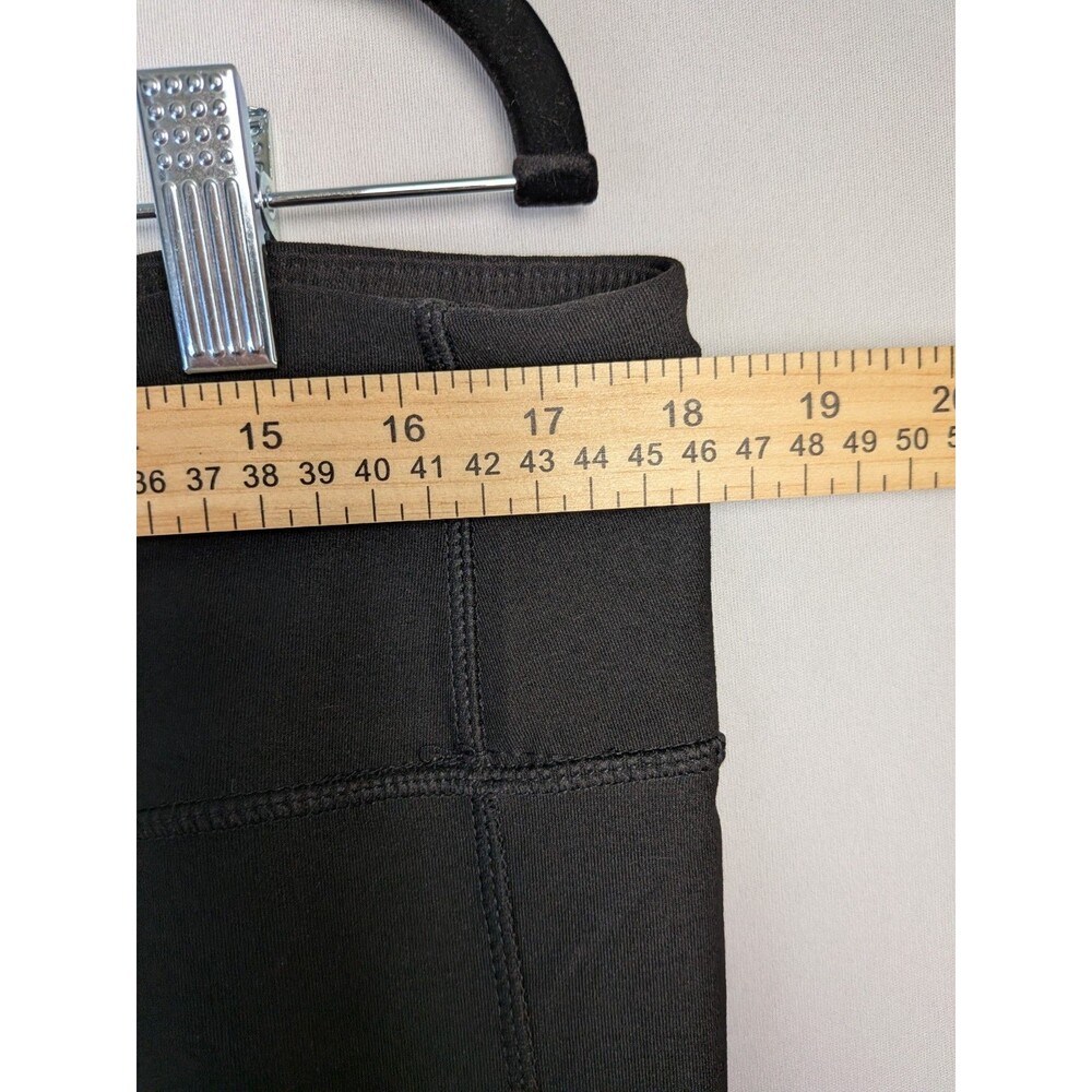 AVIA Cropped Leggings Womens XL Yoga Gym Exercise Black Stretch Mesh Detail - Picture 9 of 14